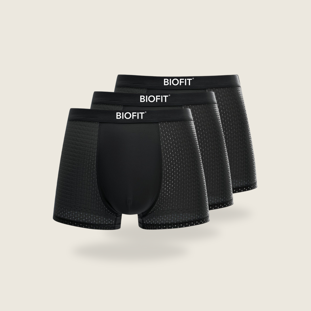 ALPHAFIT® Bamboo Boxers 3-Pack Black
