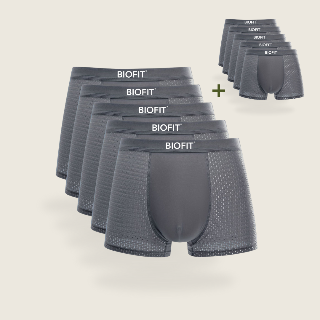 ALPHAFIT® Bamboo Boxers 5-Pack Grey | + 5 FREE