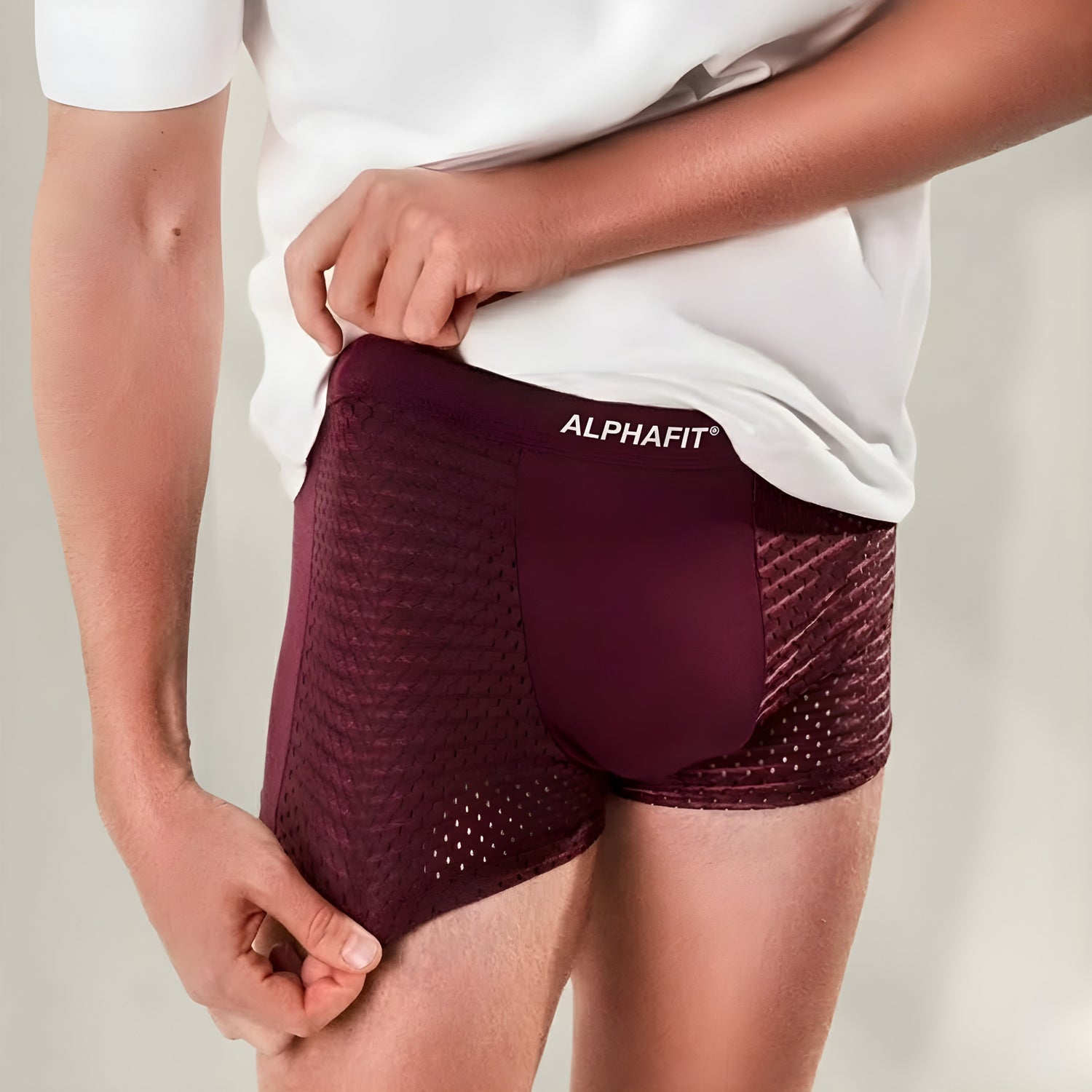 ALPHAFIT® Bamboo Boxers 3-Pack Red
