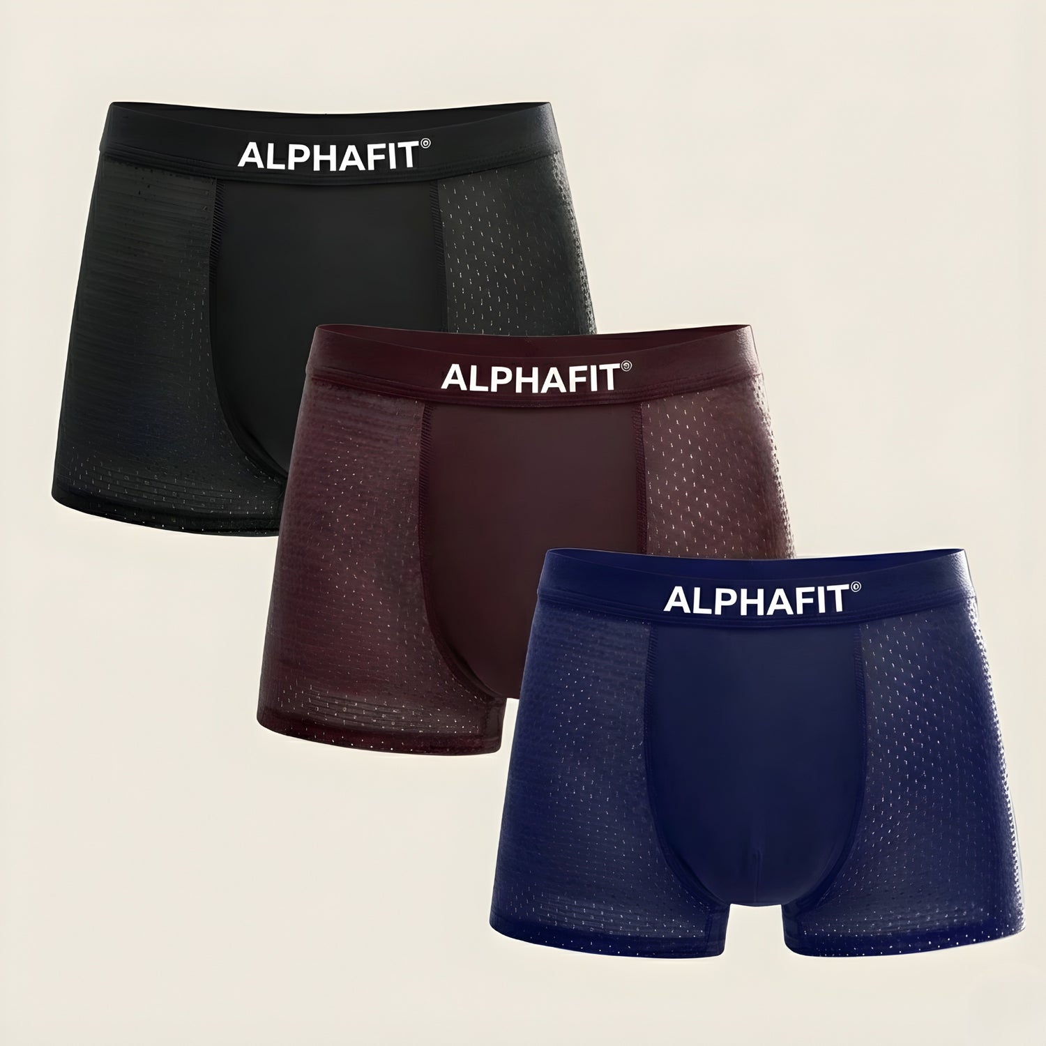 ALPHAFIT® Bamboo Boxers 3-Pack Multicolor