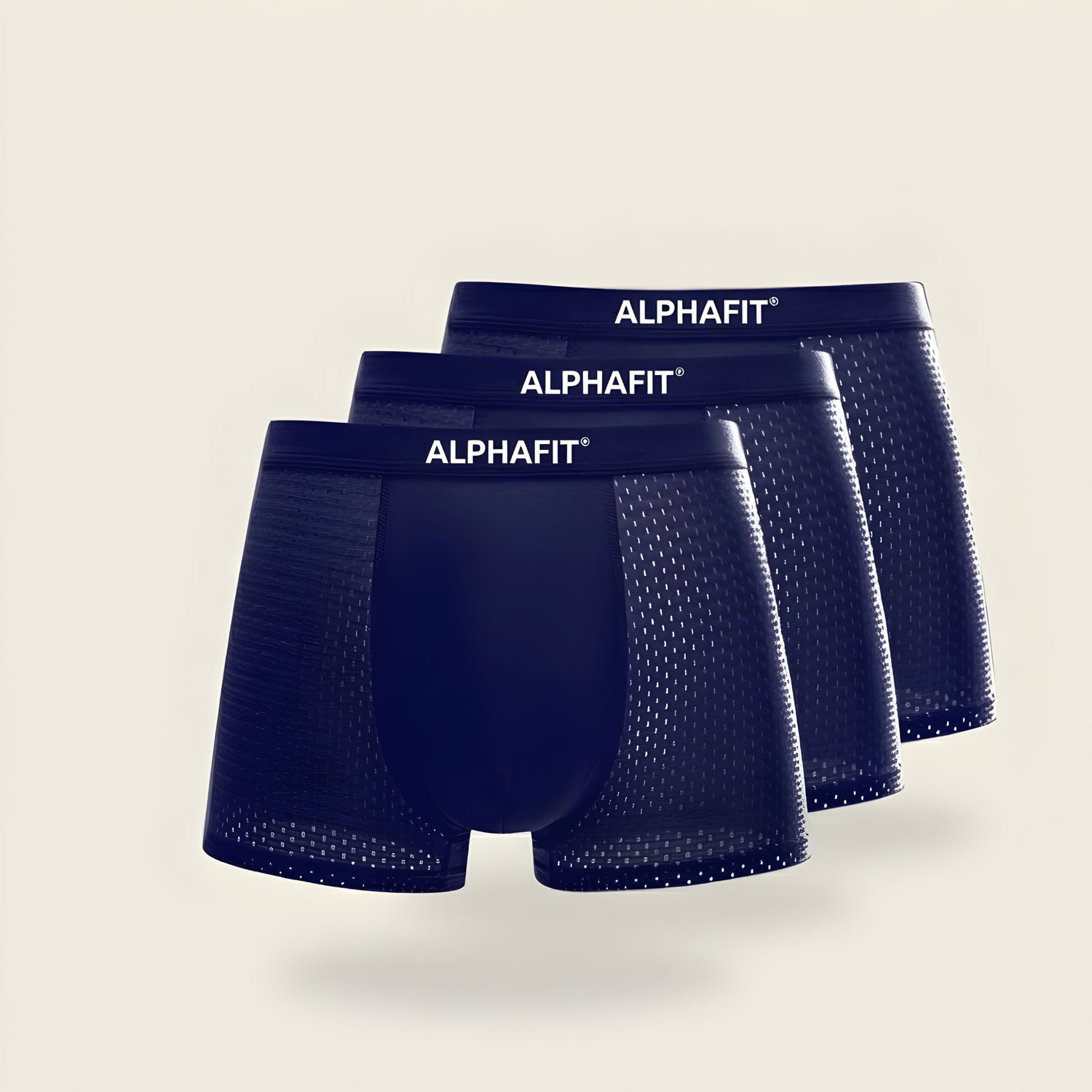 ALPHAFIT® Bamboo Boxers 3-Pack Blue