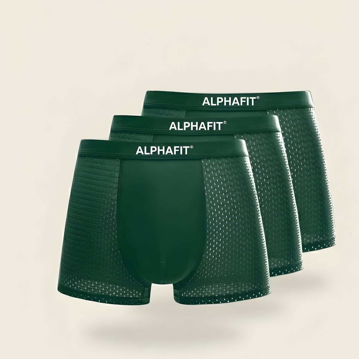 ALPHAFIT® Bamboo Boxers 3-Pack Green