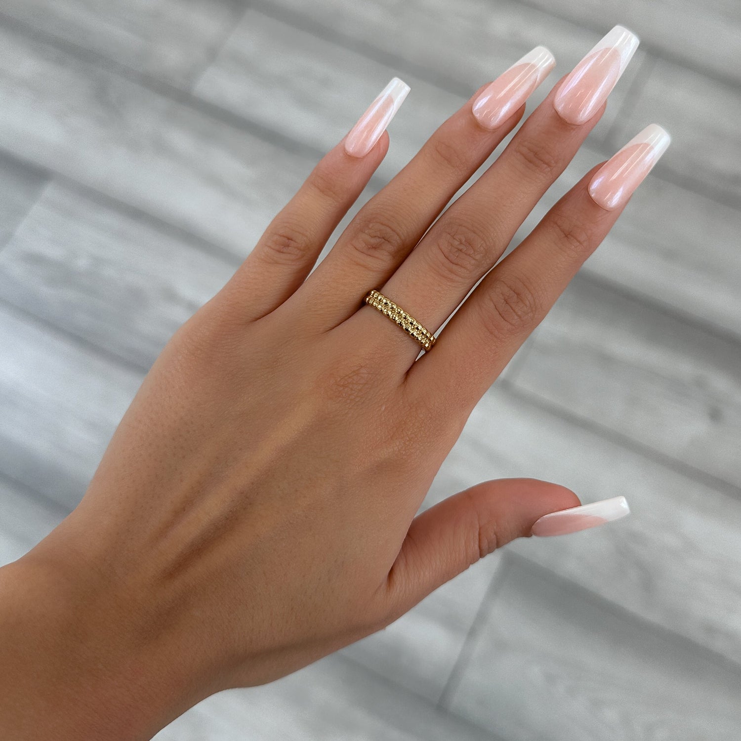 Aiza Beaded Band Ring