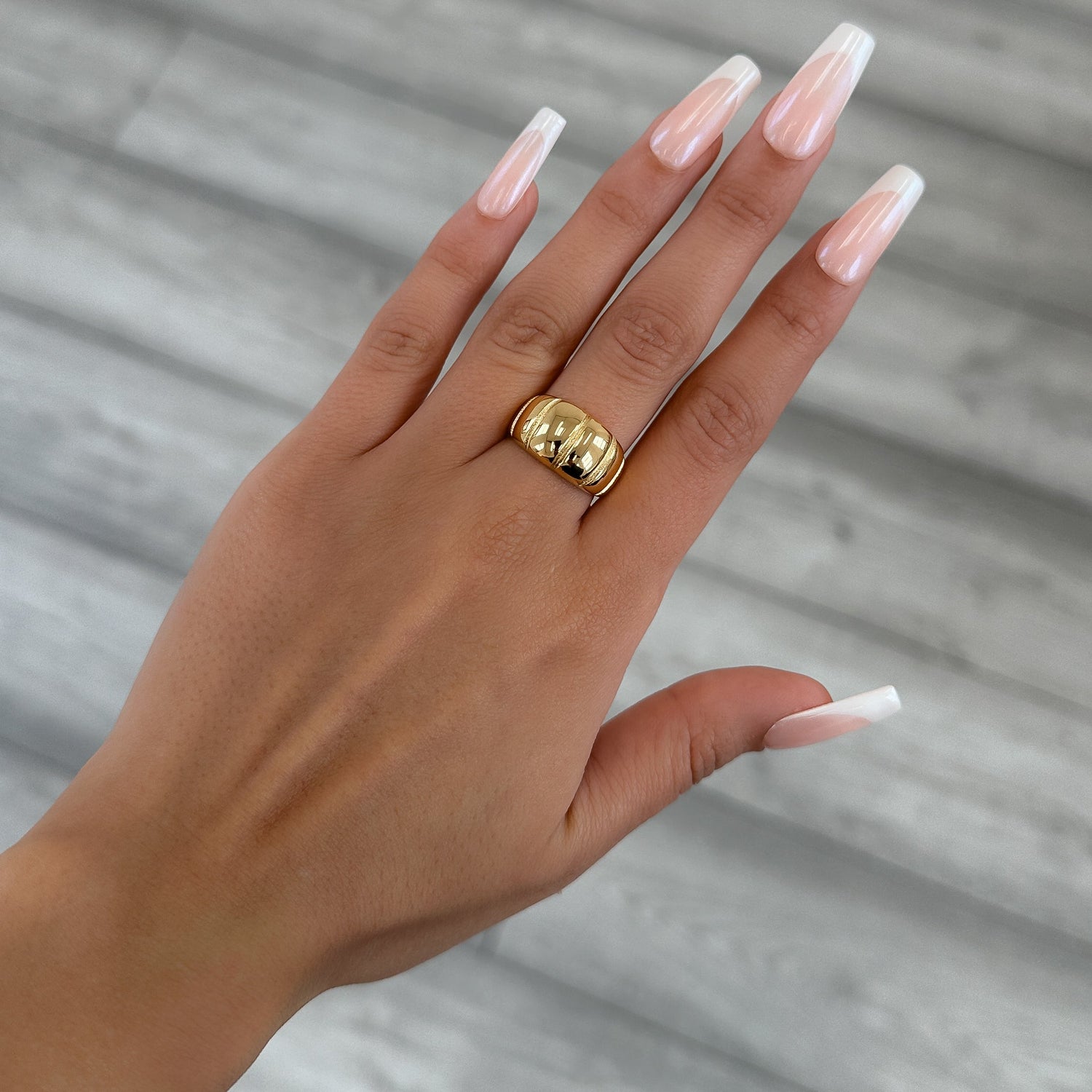 Alessia Chunky Ribbed Ring