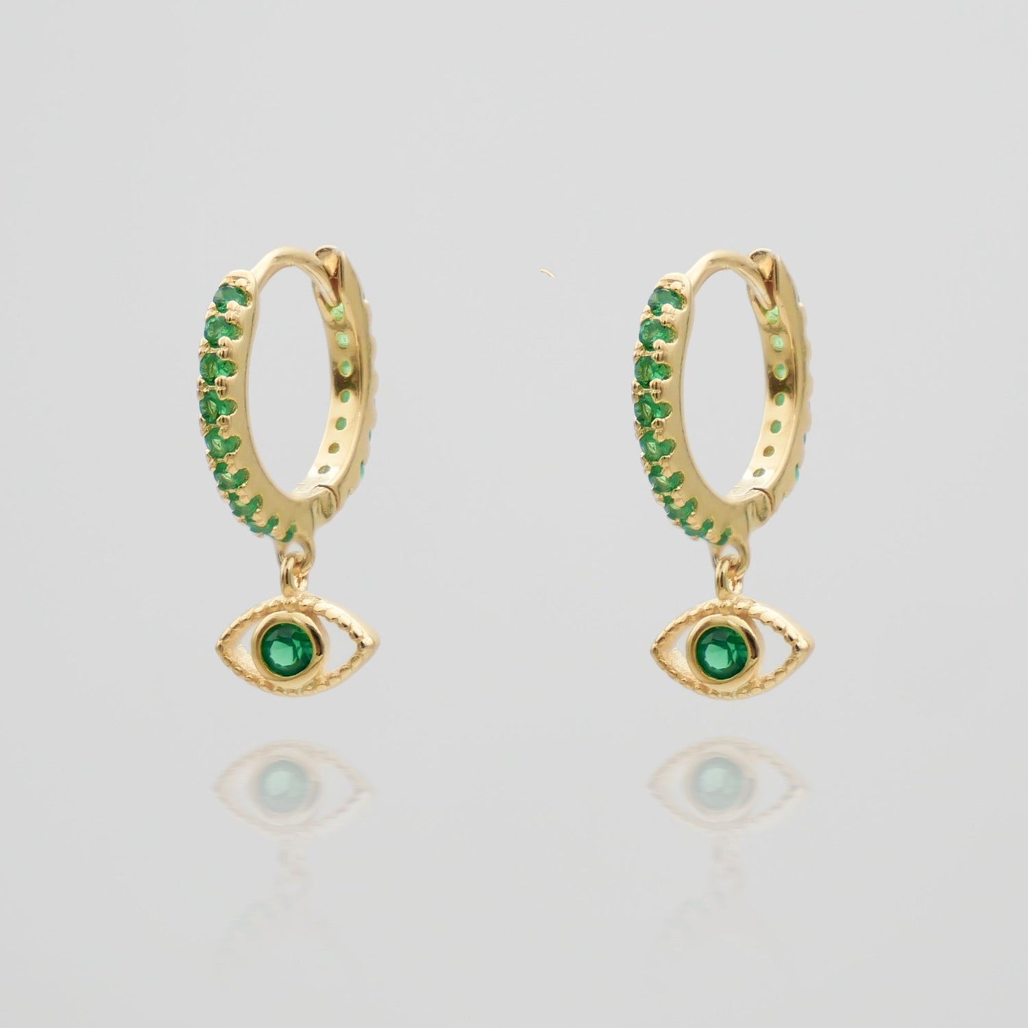 Ana Eye Huggie Earrings