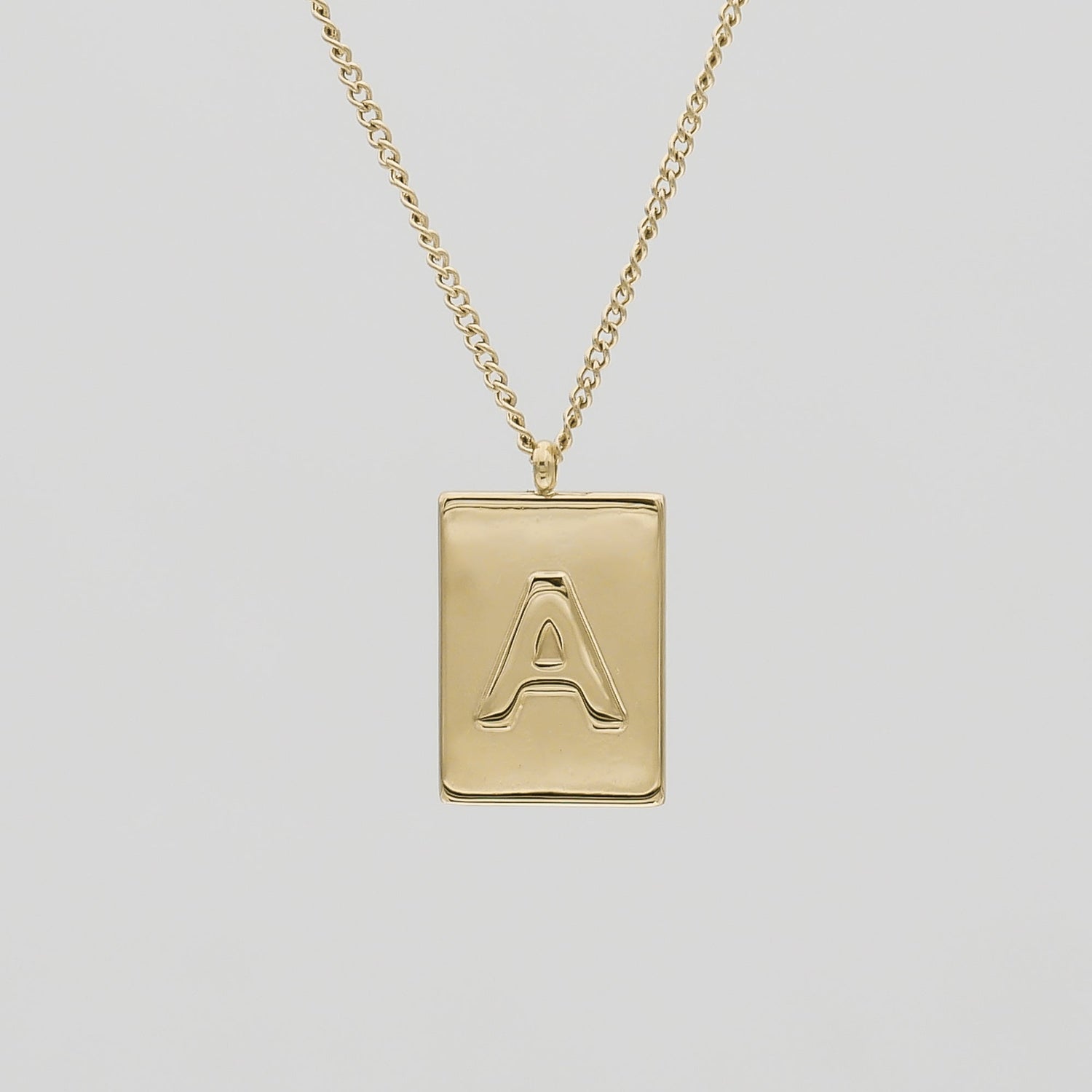 Athena Initial Tablet Necklace
