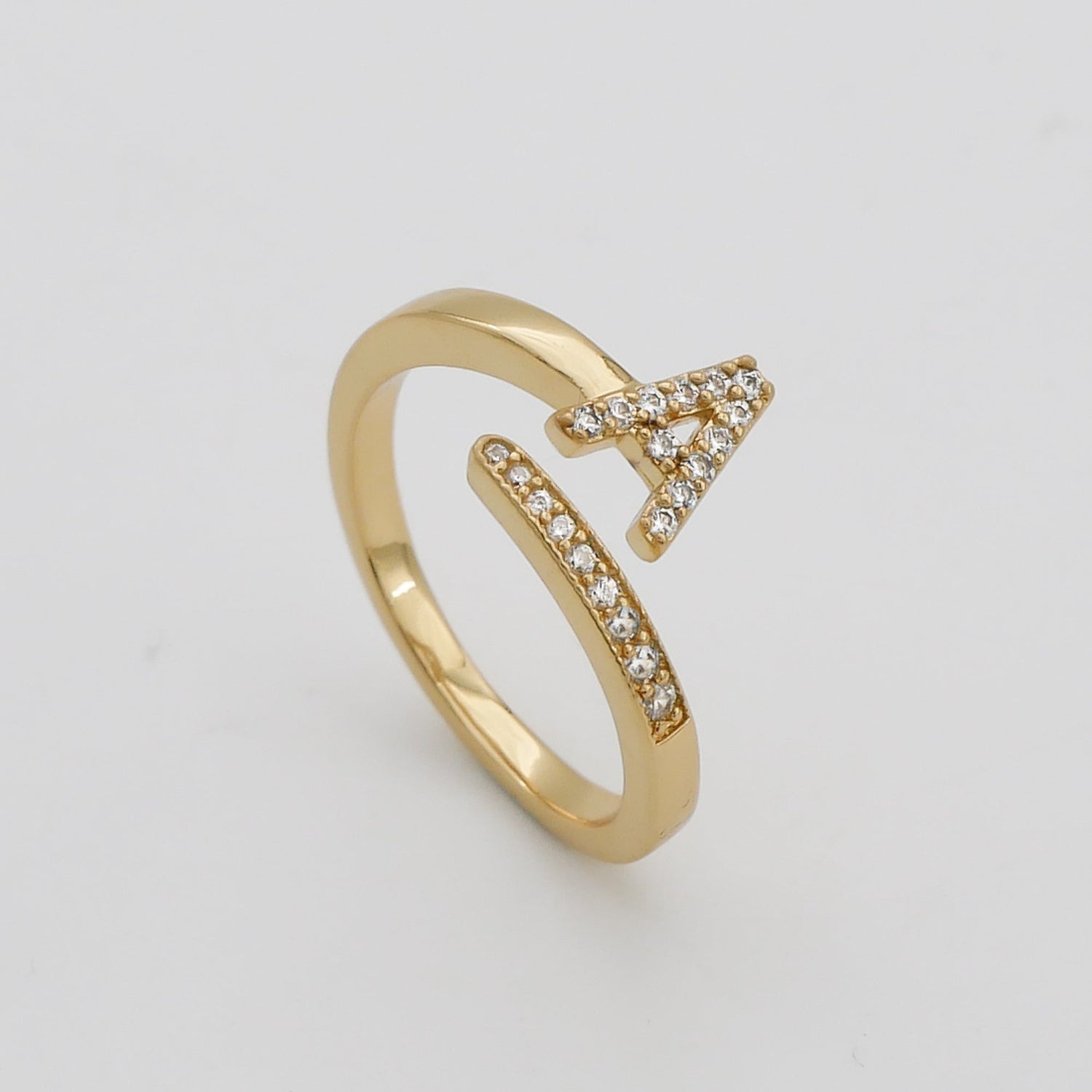 Pave Initial Ring