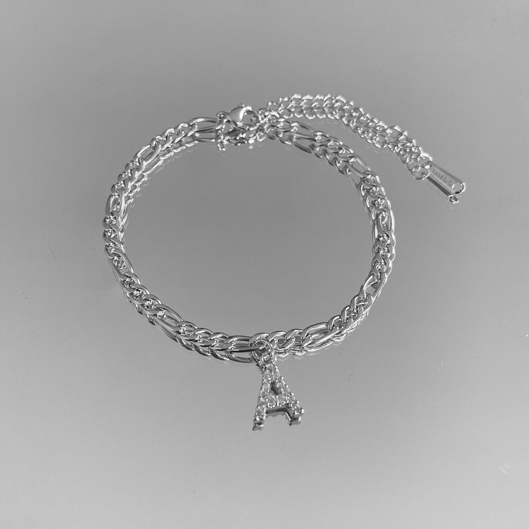 Pave Initial Anklet | Figaro