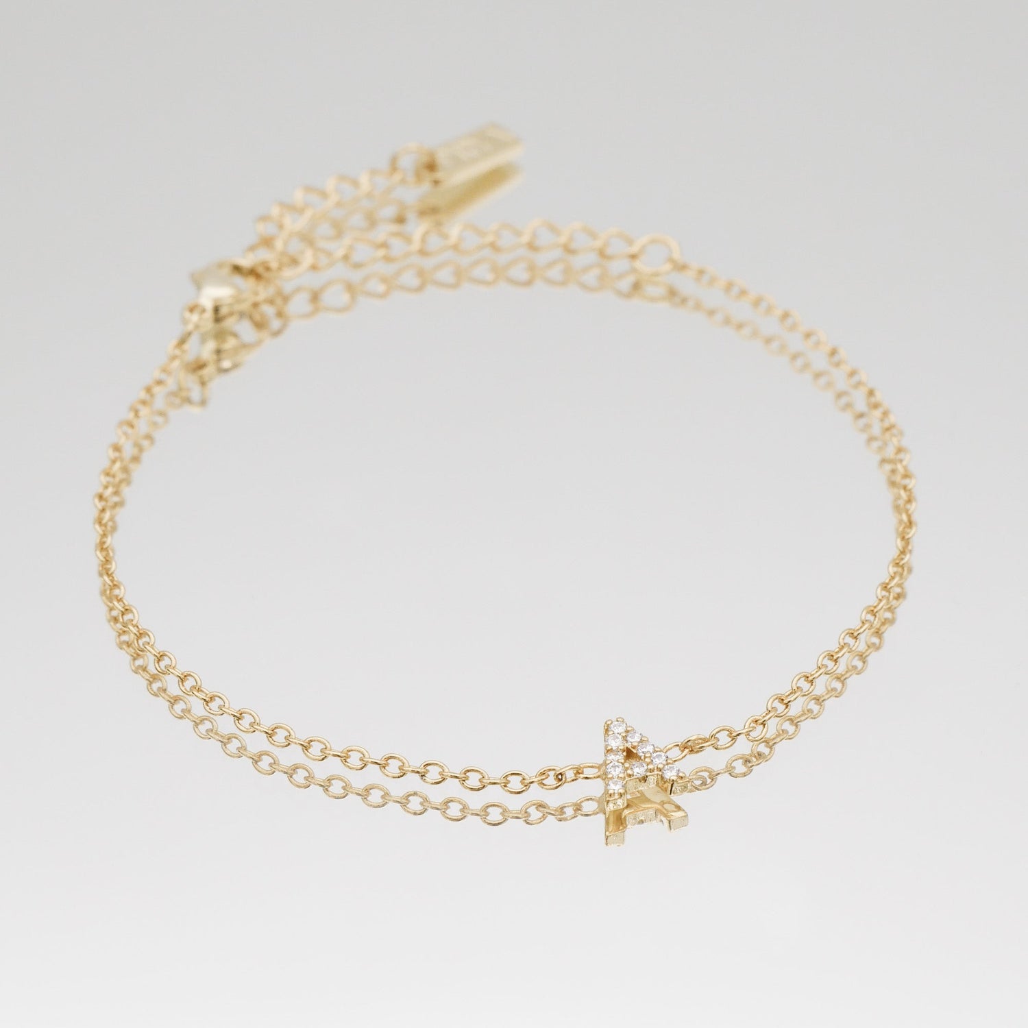 Maia Pave initial bracelet