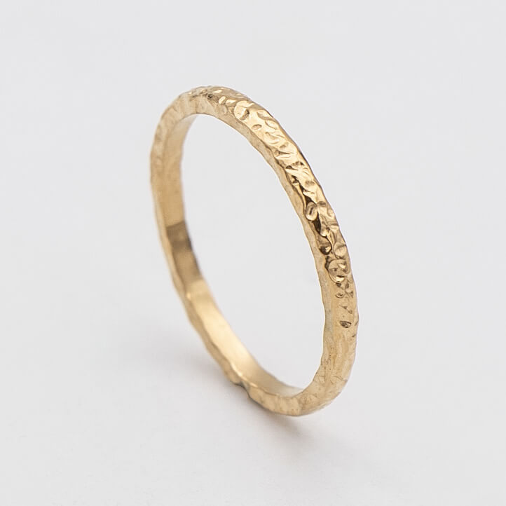Luiza Hammered Band Ring