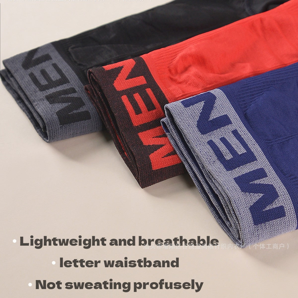 Overseas cross-border explosive manufacturers direct sales four corner men's underwear seamless letter waist mid-rise men's boxer underwear