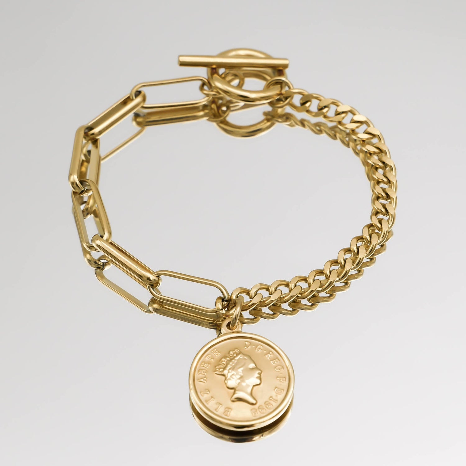 Coin Link Bracelet