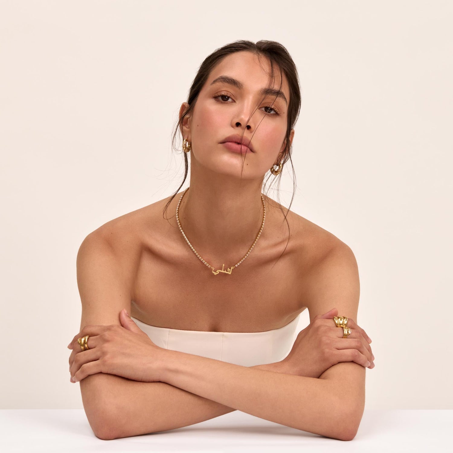 Arabic Name Tennis Necklace