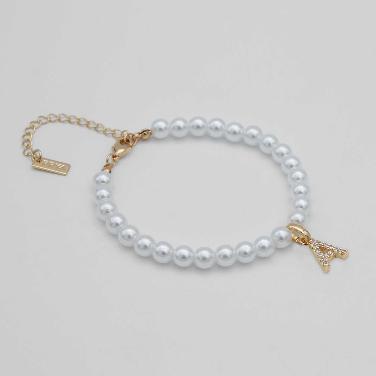 Classic Pearl Initial Anklet