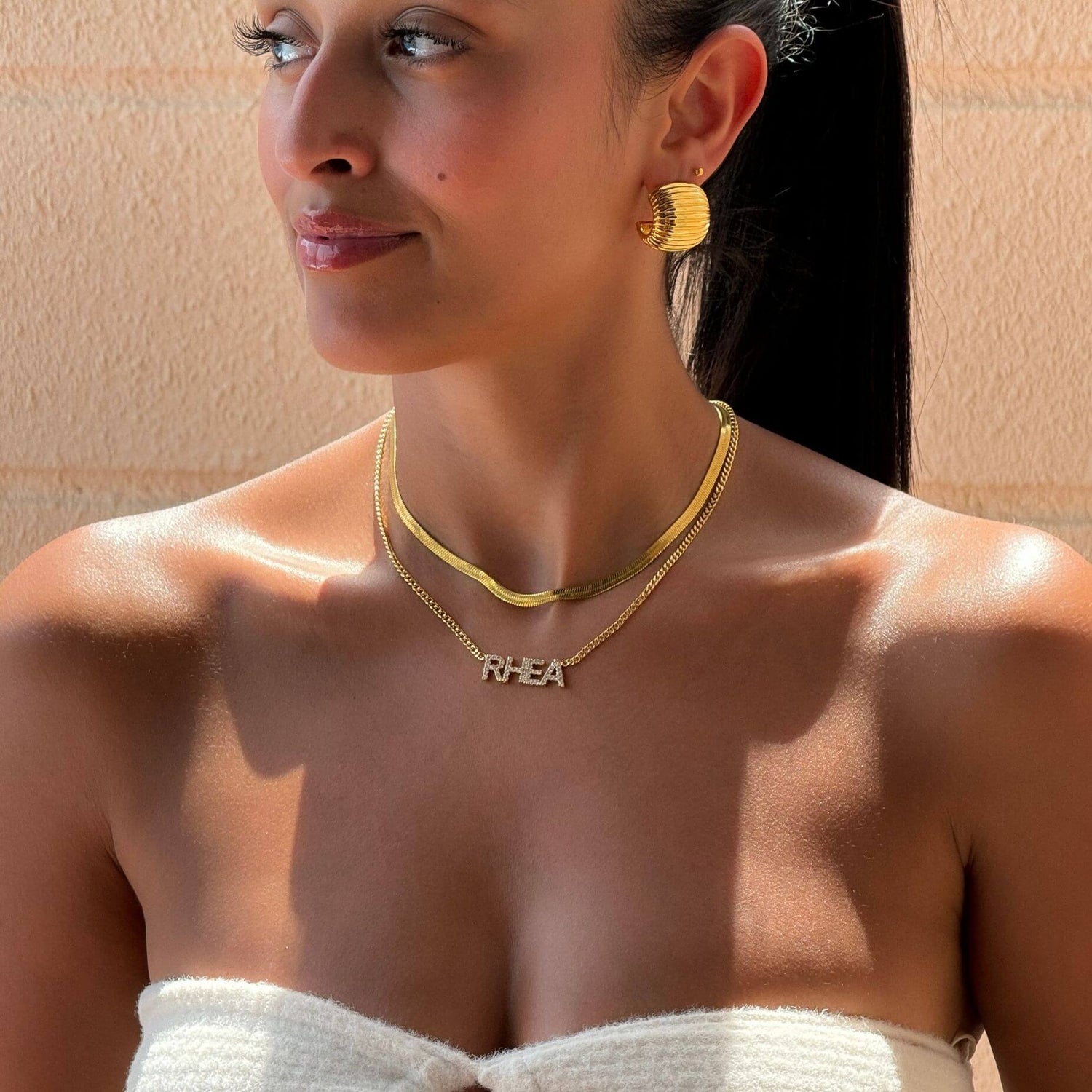 Olympia Pave Name Necklace